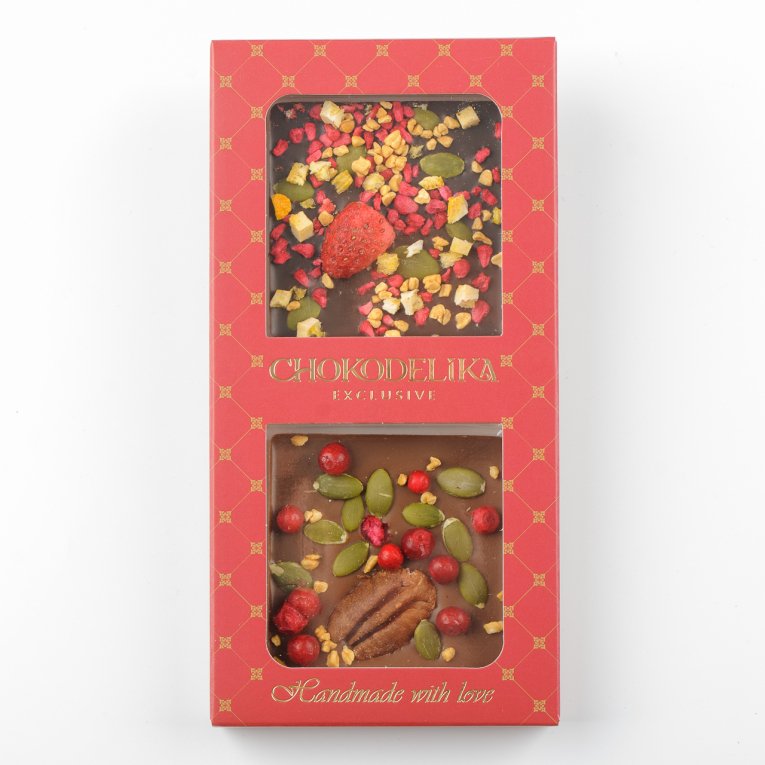 Подарочный набор Клубника + брусника (70г) коробка