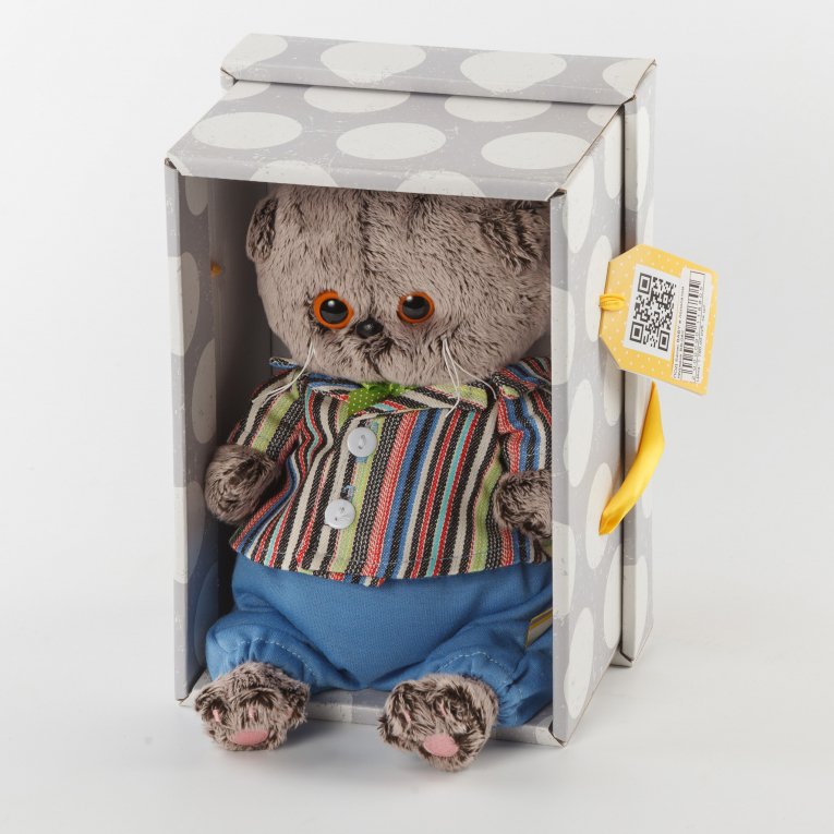Кот Басик BABY в полосатом пиджаке