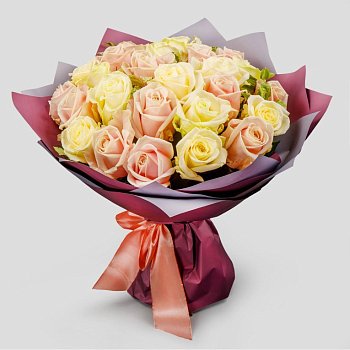 Букет из 25 роз Розовый флёр