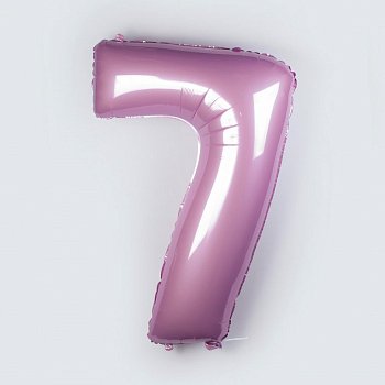 Воздушный шар «Цифра 7» (розовый)