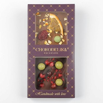 Подарочный набор Апельсин + вишня (70г) коробка