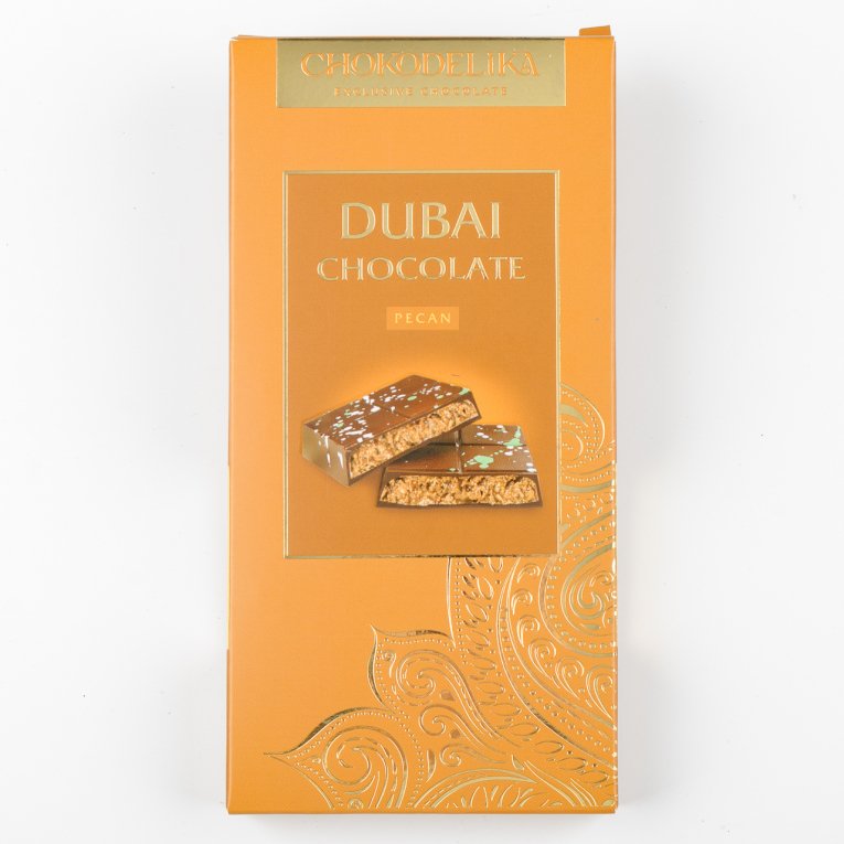 Шоколад темный Dubai Pecan с начинкой (180г)
