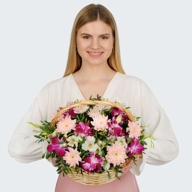 Букет в корзине Безмятежность