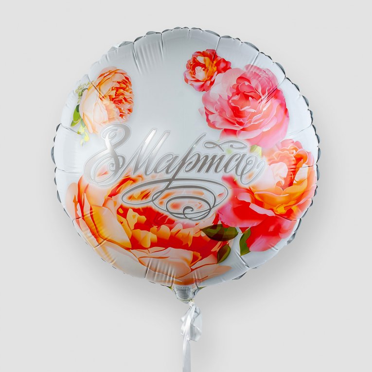 Воздушный шар «8 марта» (пионы)