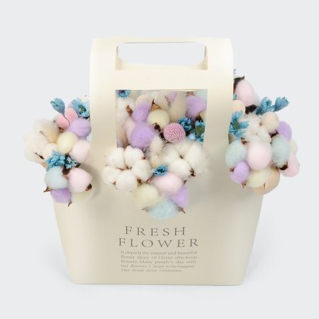 Композиция с лагурусами и льном Волшебное облачко