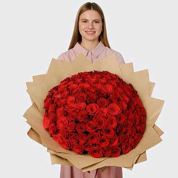 Букет из 101 красной розы Галактика