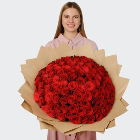 Букет из 101 красной розы Галактика