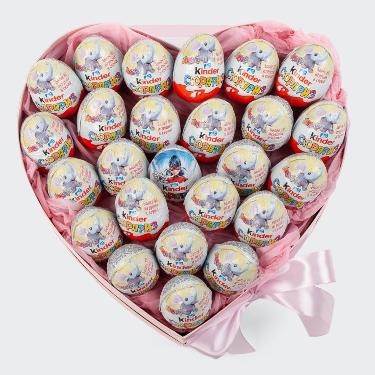 Коробка сюрпризов (макси) с шоколадным яйцом и декором