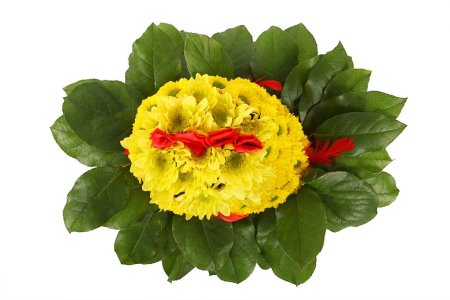 Композиция из хризантем Цыпленок