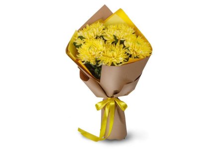 Букет из 5 желтых хризантем Сингл