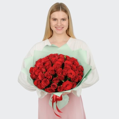 Букет из 51 розы Валентинка