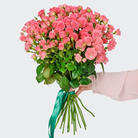 Букет 19 кустовых роз Лидия (50 см)